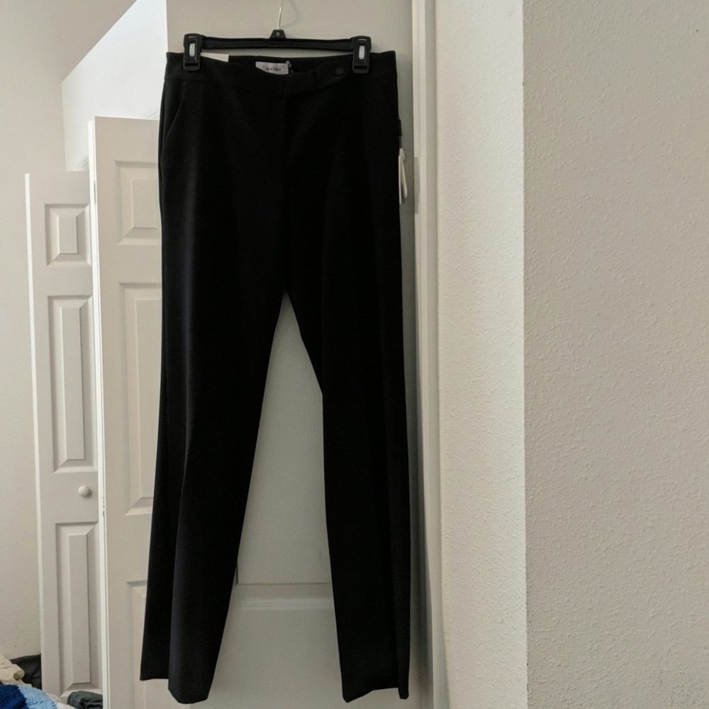 Black, classic fit Calvin Klein pants